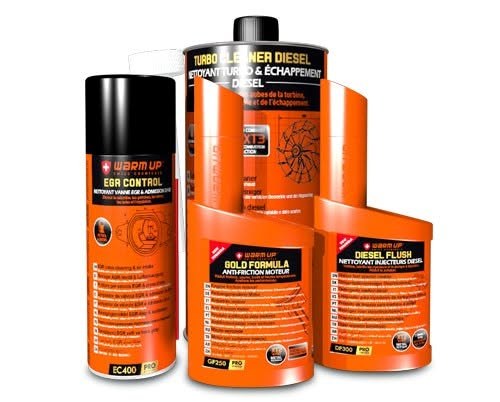 Additivi professionali Warm Up per la pulizia del motore diesel